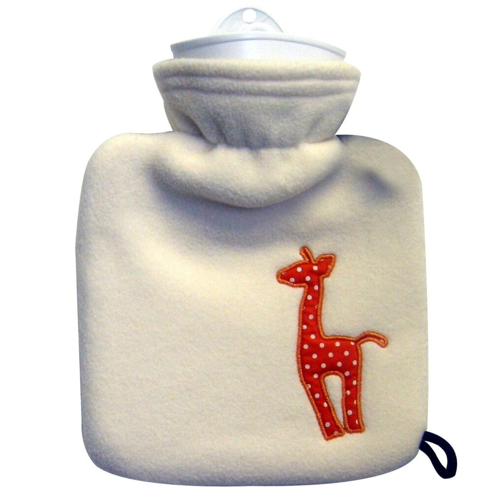 Wärmflaschen mit kuscheligem Fleece-Überzug 0,6 lt