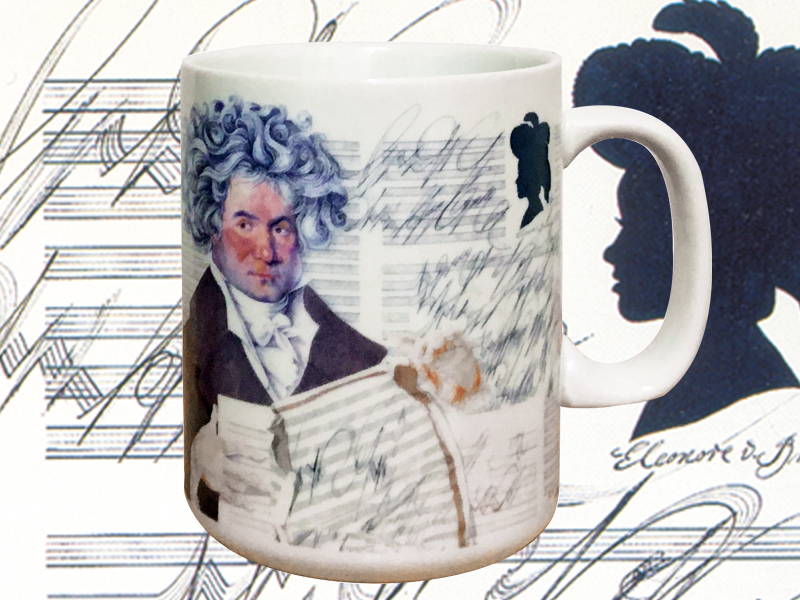 Beethoven Tasse, Porzellantasse Beethoven